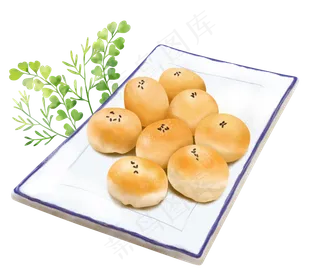 中秋节手绘中式糕点