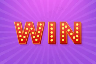 复古轻文字赢。复古灯泡。股票插图。