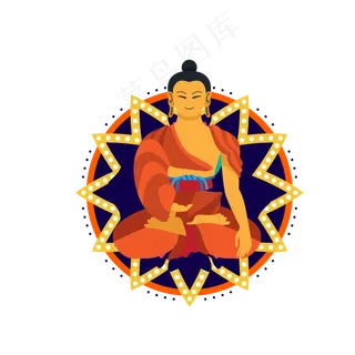 佛系装饰图案元素