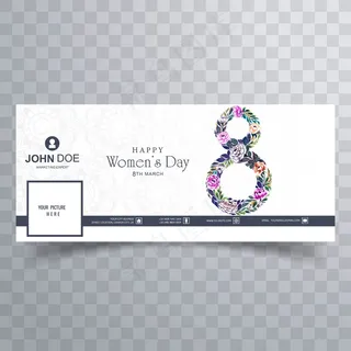 3月8日妇女节快乐贺卡facebook横幅banner模板