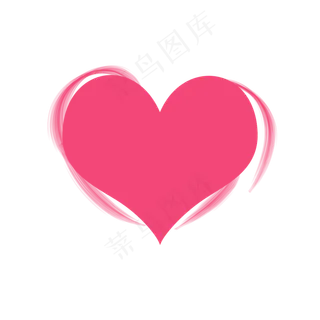 教师节粉色手绘爱心