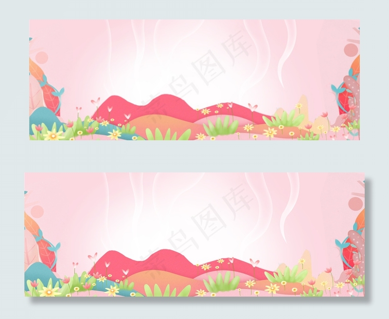 花卉浪漫情人节banner(1920*700px 	       )psd模版下载