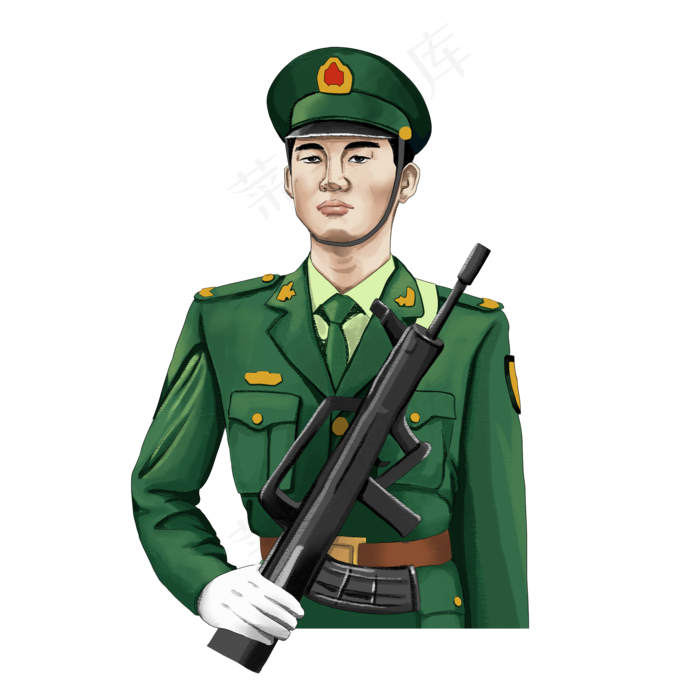 国庆节站岗解放军(2000X2000(DPI:300))psd模版下载