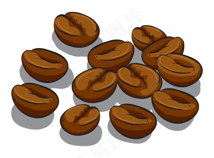 咖啡豆eps,ai矢量模版下载