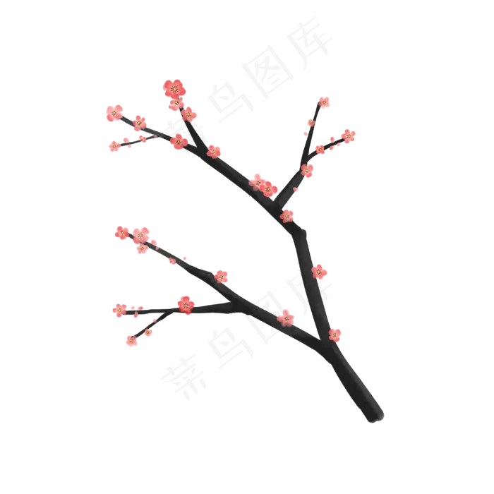 中国风古风国画梅花(3000X3000(DPI:149))psd模版下载