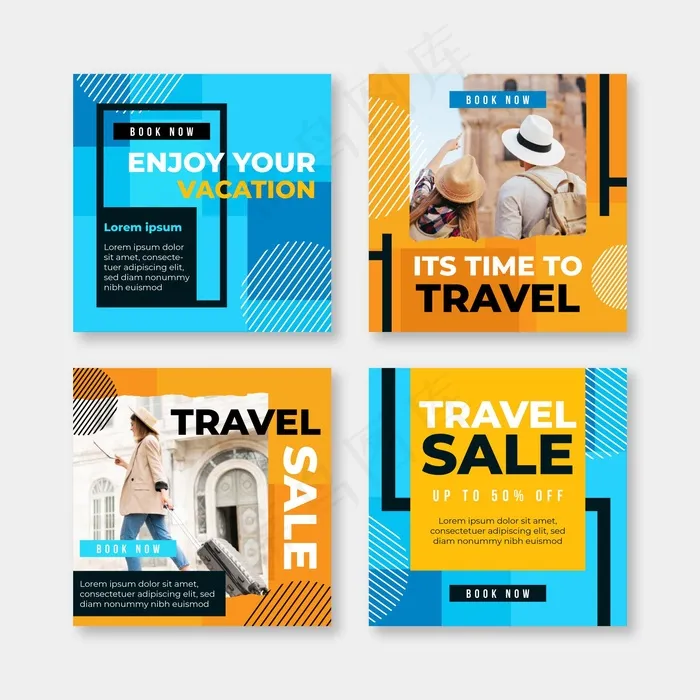 旅游销售模板eps,ai矢量模版下载