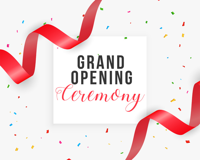 逼真的盛大开幕式背景卡