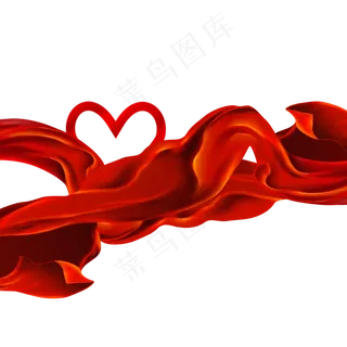 红色爱心丝绸 红色爱心丝绸