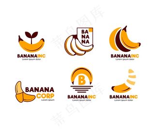 香蕉商标模板包