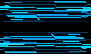 黑色设计中的抽象蓝色霓虹网络几何技术现代未来主义背景矢量