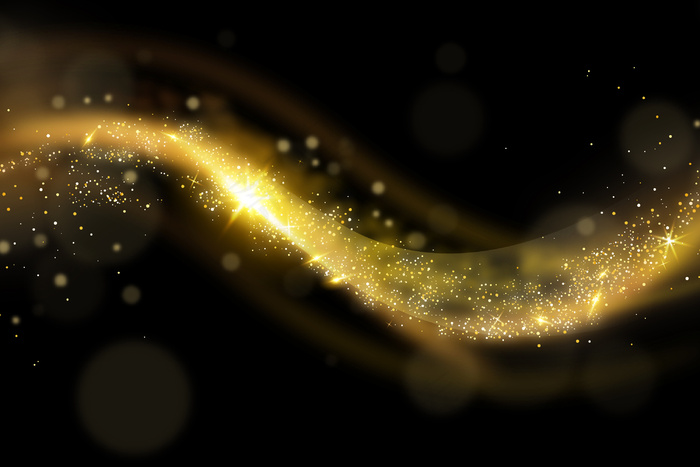 闪亮金色波浪背景风格