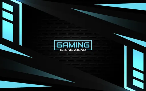 抽象的未来黑色和蓝色游戏背景