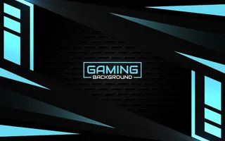 抽象的未来黑色和蓝色游戏背景