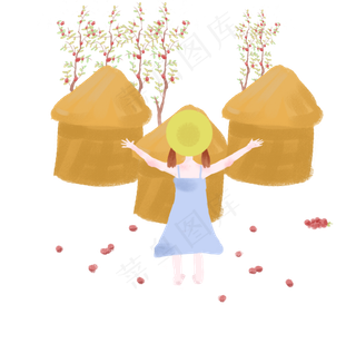 24节气之立秋女孩