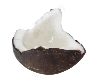掰开棕色椰子
