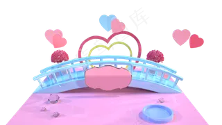 七夕情人节浪漫舞台场景