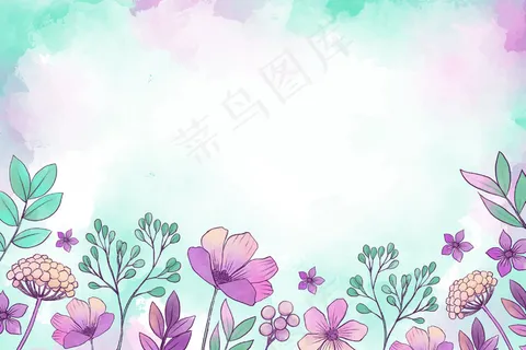 水彩花卉背景