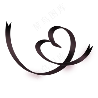 黑色时尚彩带丝带飘带