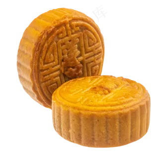 黄色圆形月饼