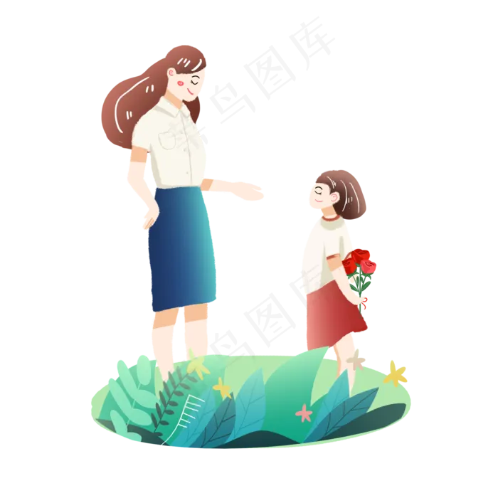 教师节学生送花素材(2000X2000(DPI:300))psd模版下载