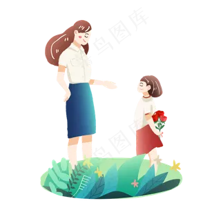 教师节学生送花素材