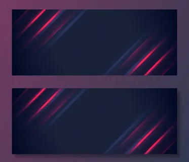 时尚闪亮的数字红线横幅banner