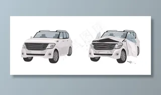 越野车辆未受伤害且已碰撞收集