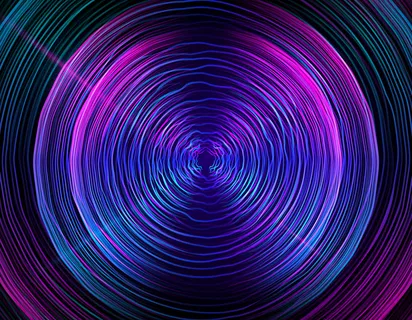 抽象数字未来波浪线背景为圆形。