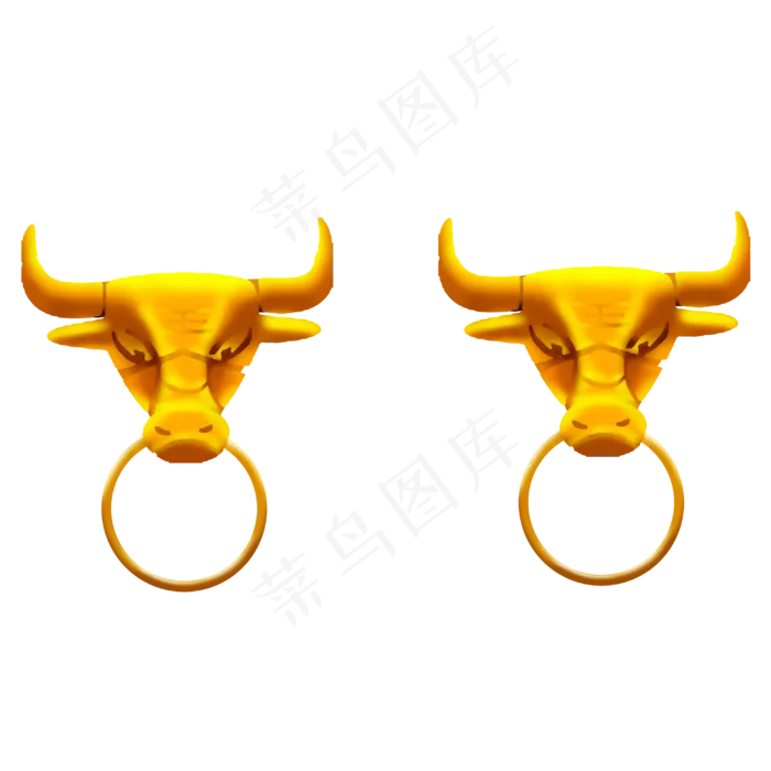 金色牛年门环(3000X3000(DPI:300))psd模版下载