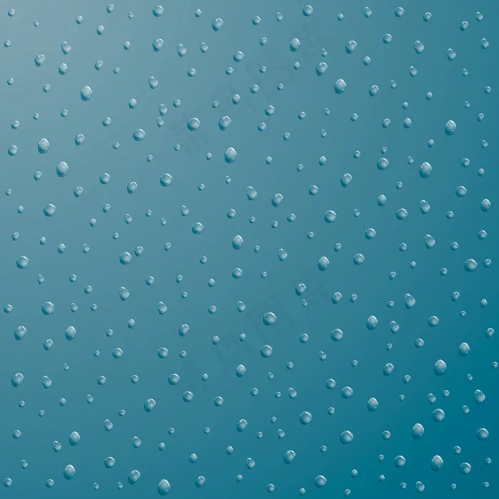 一滴水。蓝色背景上的雨滴或雨滴。插图eps,ai矢量模版下载