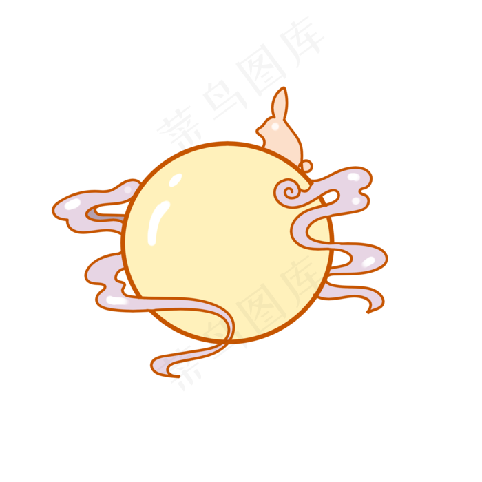 中国风中秋圆月装饰图案png(2000X2000(DPI:299))psd模版下载