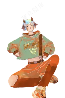 牛年国潮风生肖拟人牛少女