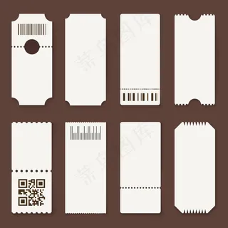 空白票。音乐会剧院或飞机空纸票，电影入场券一张。彩票隔离3d s