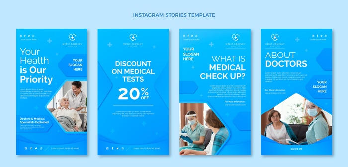 渐变医学模板故事