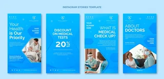 渐变医学模板故事