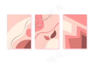 抽象手绘形状封面系列