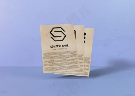 合同模型样机纸和公司标志空间
