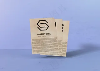 合同模型样机纸和公司标志空间