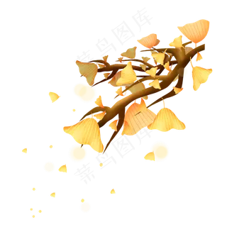 秋季银杏叶