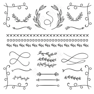 一套手绘装饰元素