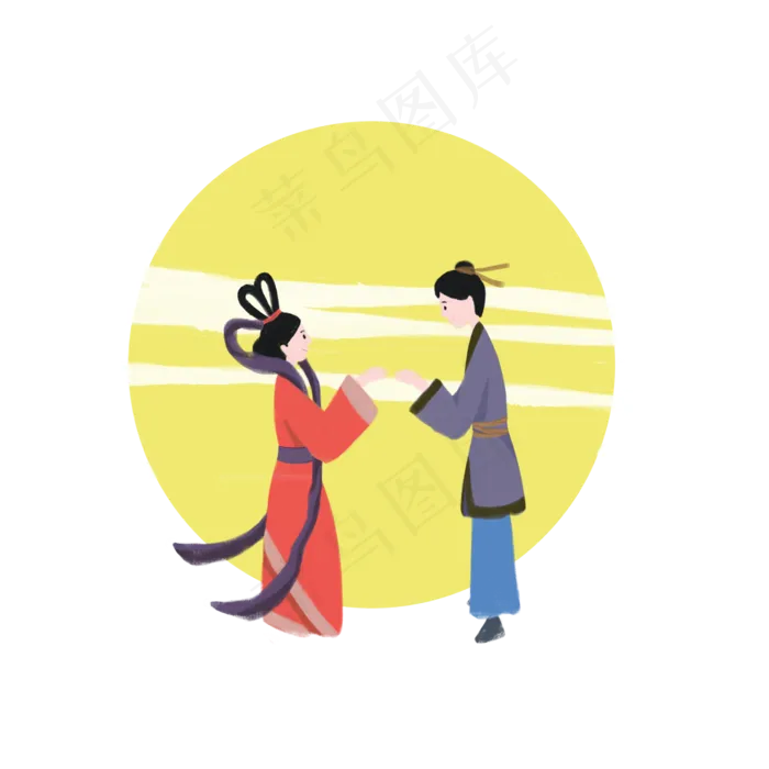 月亮牛郎织女(2000X2000(DPI:96))psd模版下载