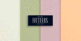 最小六边形风格美丽的图案集