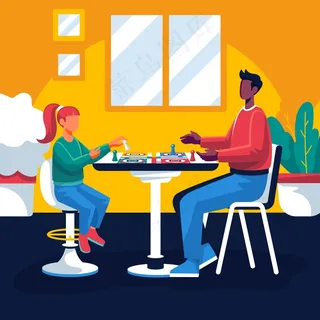 人们在餐桌上玩ludo游戏