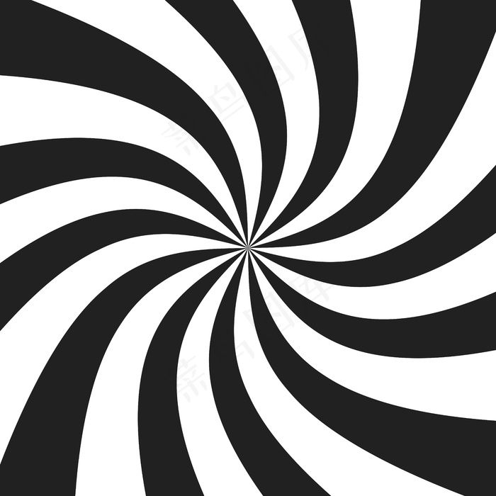 带有放射状灰色光线的迷幻螺旋。漩涡扭曲复古背景。喜剧效果插图。eps,ai矢量模版下载