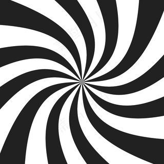 带有放射状灰色光线的迷幻螺旋。漩涡扭曲复古背景。喜剧效果插图。