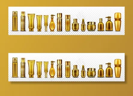 黄金化妆品瓶模型样机,黄金化妆品管精华, 黄金化妆品瓶模型样机,黄金化妆品管精华,