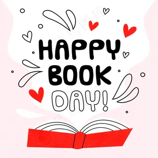 手绘世界图书日主题