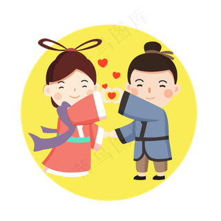 七夕情人节浪漫牛郎织女