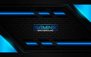 抽象的未来黑色和蓝色游戏背景