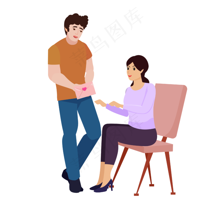 矢量手绘卡通人物